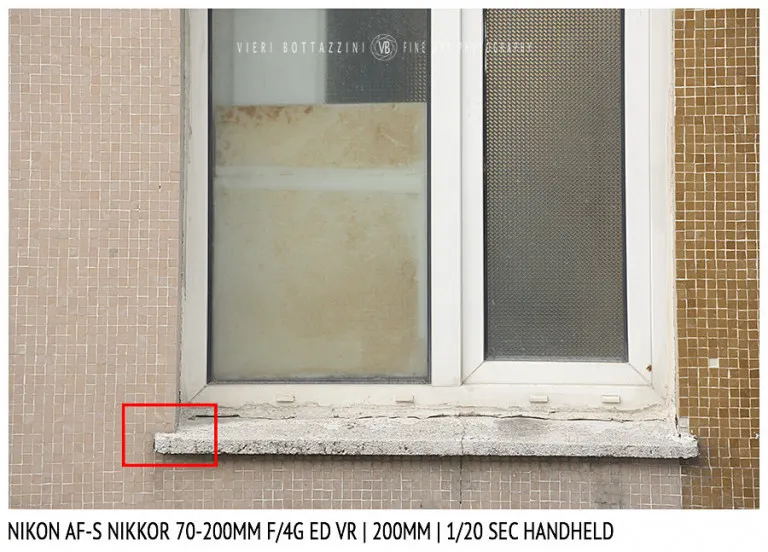 Nikon AF-S Nikkor 70-200mm f/4G ED VR | Stabilisation Test | 200mm | 1/20 sec | Full Image