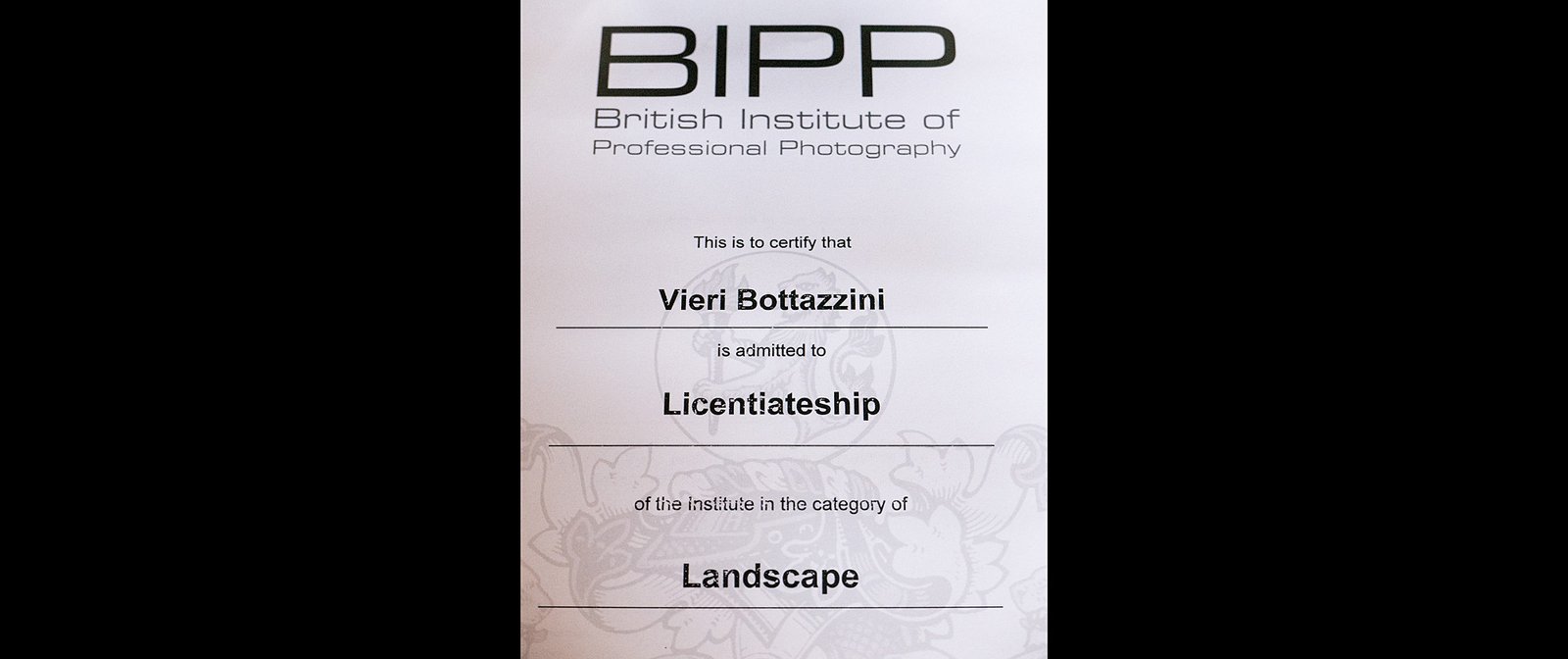 Vieri Bottazzini is a Qualified Licentiate of the BIPP!