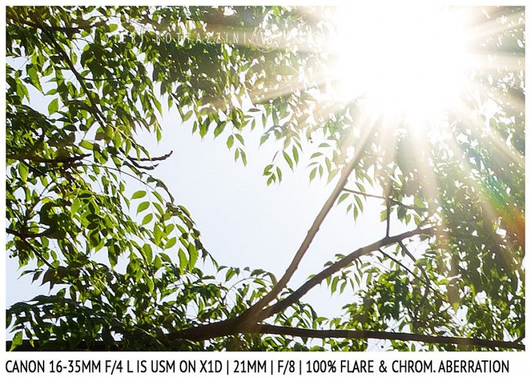 Canon 16-35mm f/4 IS | 21mm | Flare & CA | Detail | f/8
