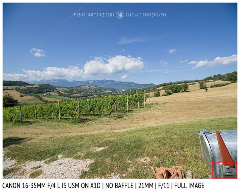 Canon 16-35mm f/4 IS | NO BAFFLE | 21mm | Close Focus | Full Image | f/11