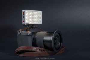 The Nitecore SCL10 2-in-1 Smart Camera Light on the Hasselblad X1D II